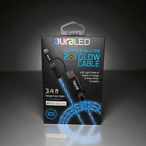New Tzumi Aura LED 2-in-1 Glow Cable